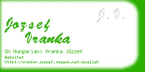 jozsef vranka business card